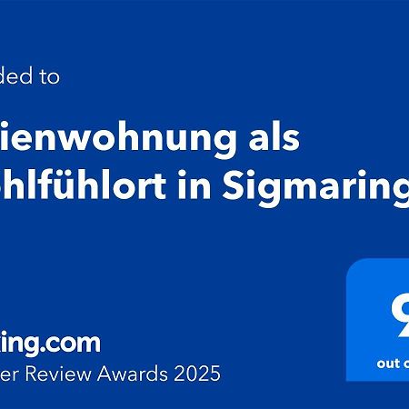Ferienwohnung Als Wohlfuehlort In Sigmaringen Exterior foto